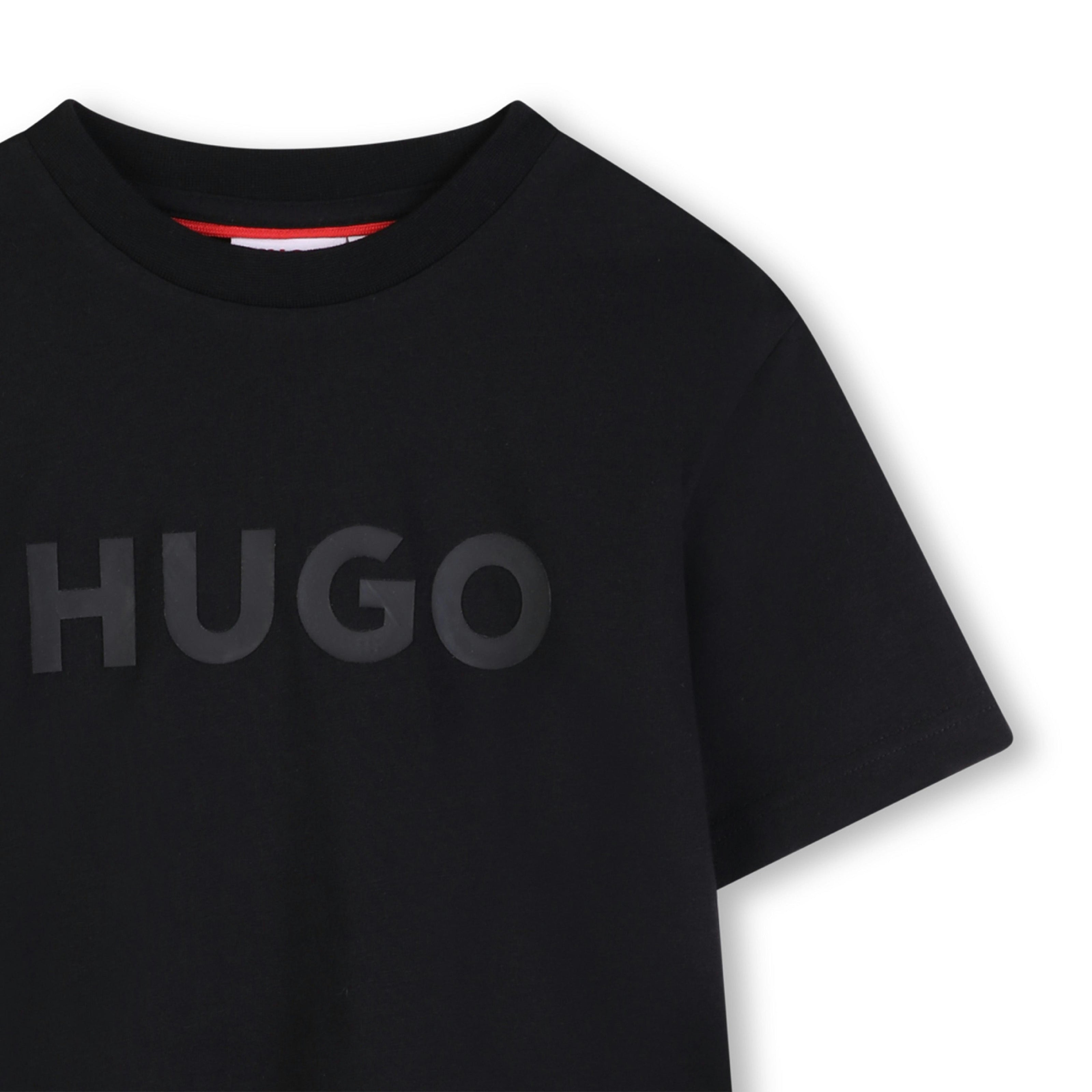 Black Short Sleeve T-shirt Con Logo