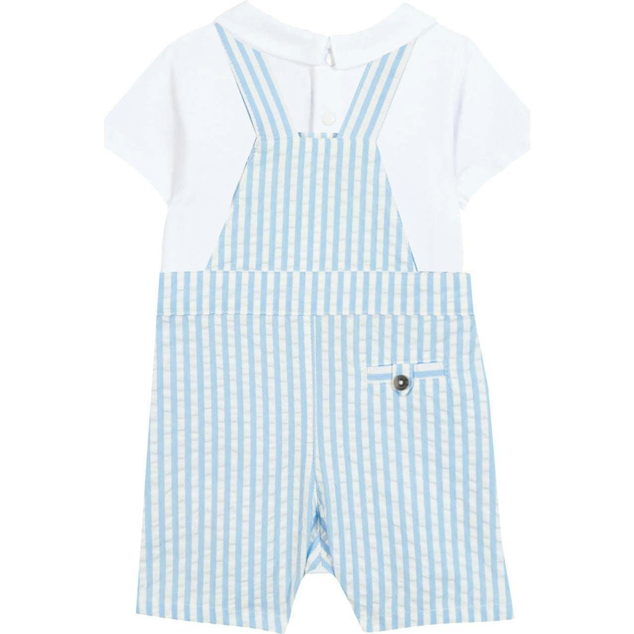 TARTINE ET CHOCOLAT Seersucker Surf Baby Set - Surf Blue