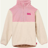 Recycled Cotton And Sherpa Pink Zipup