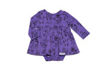 Long Sleeve Bubble Romper in Robots