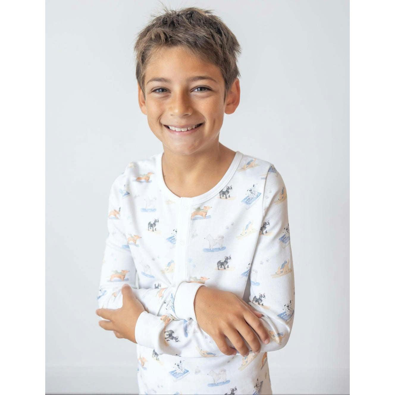 Ski Pups Boy Pima Long Pajama Set