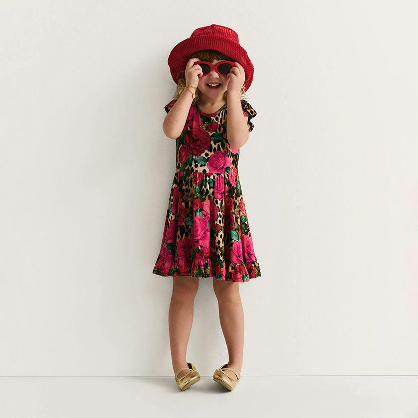 Wild Roses Ruffled Twirl Dress