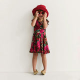 Wild Roses Ruffled Twirl Dress