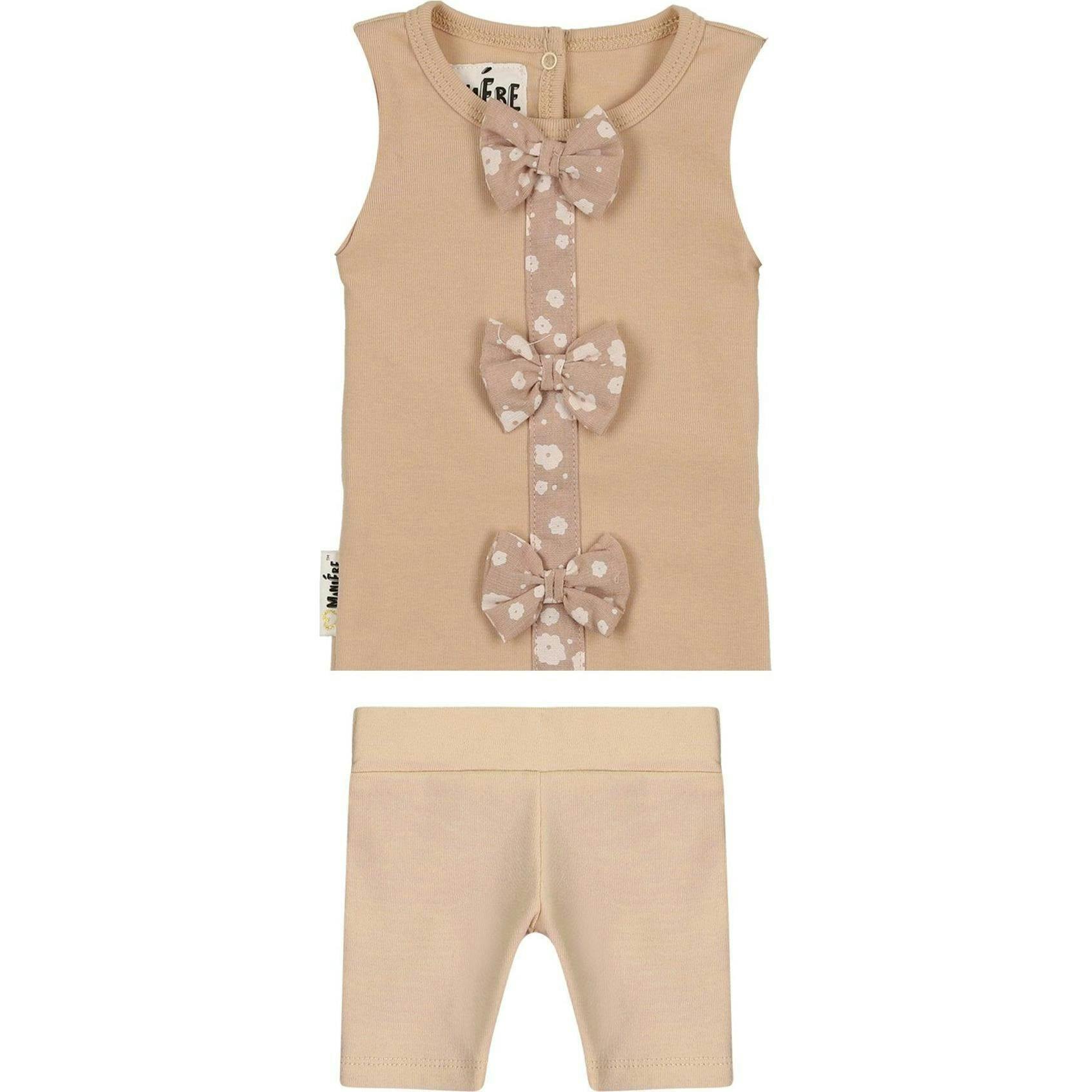 Floral Bow 2-Piece Sleeveless Top & Short Set