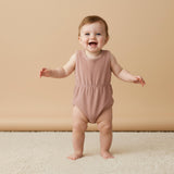 Organic Clinch Romper - Clay