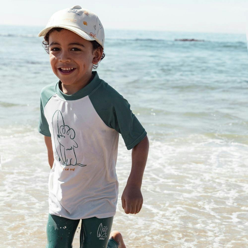 Swim Shirt Short Sleeves - Green - Surfer