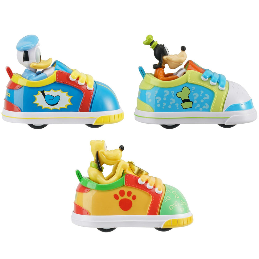 Disney Jr: Kicks Pull-Back Vehicles - 3 Pack (Donald, Goofy, Pluto)