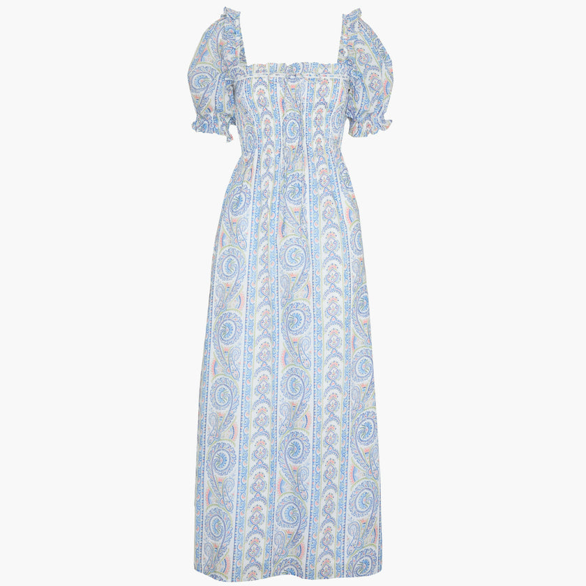 The Scarlett Nap Dress - Blue Corsica Paisley