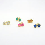 Flower Earrings (14K Gold Plated)