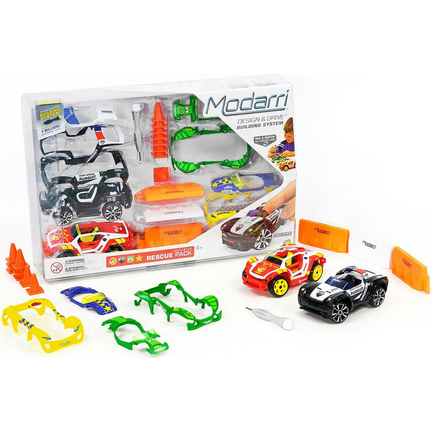 Modarri: Deluxe 2 Car Rescue Pack - DIY Design & Build Toy Cars