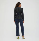 The Warby Coat -  Navy Tartan