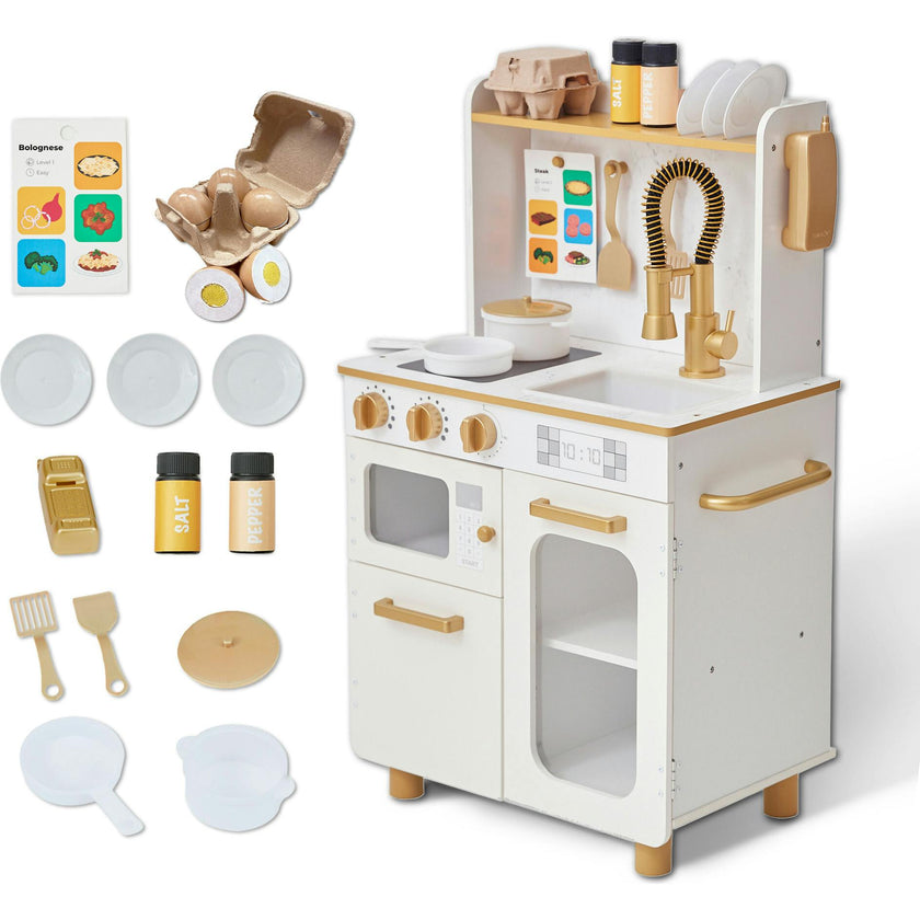 Little Chef Memphis Small Play Kitchen - White/Gold