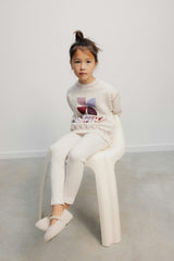 TNS Logo Sweatshirt Whisper White Melange Multicolor