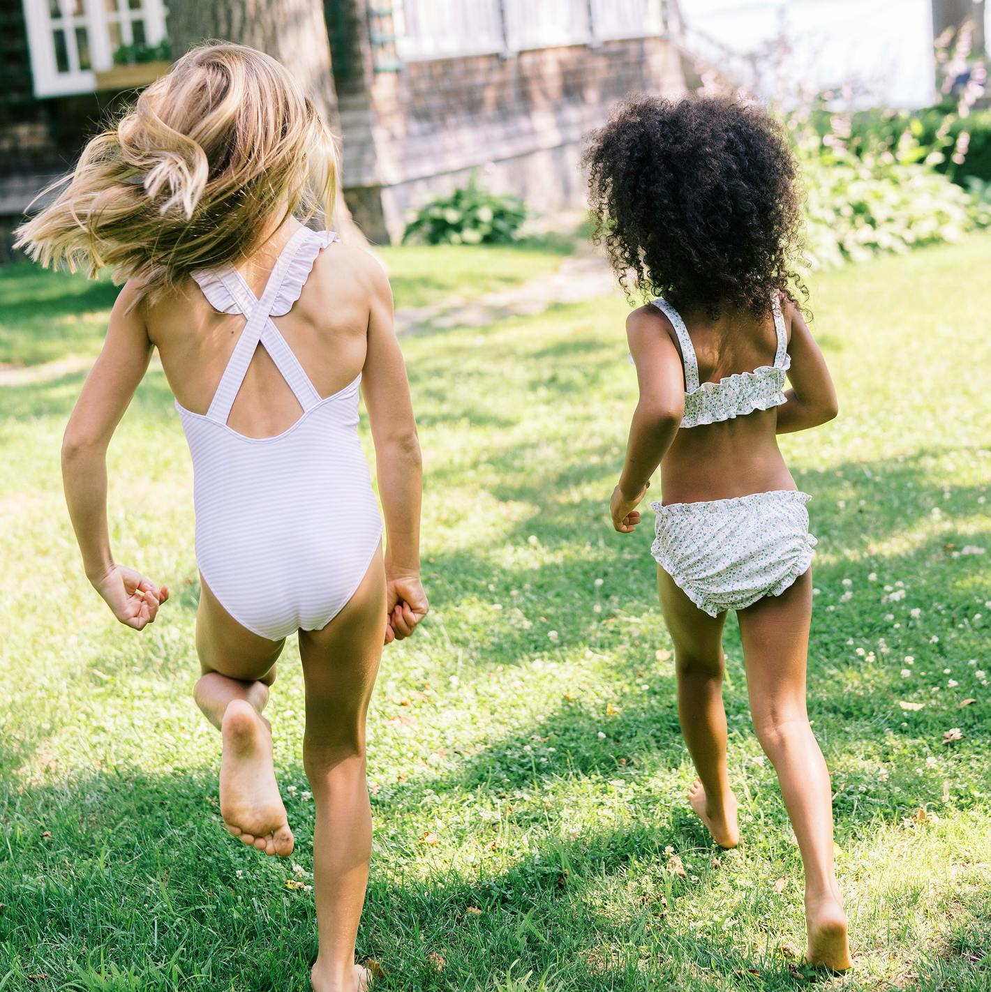 girls sea marsh floral ruffle bikini