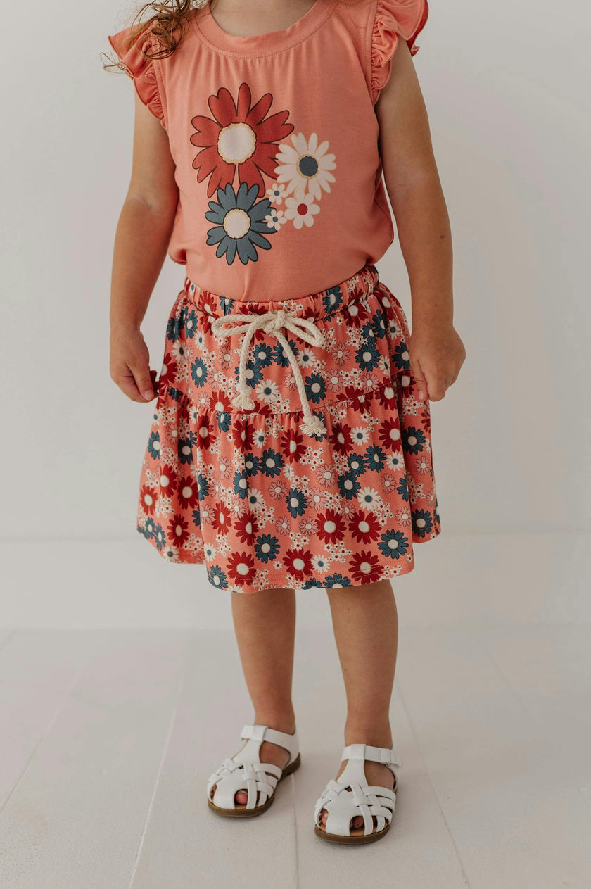 Girls Sleeveless Top in Zoey Daisy