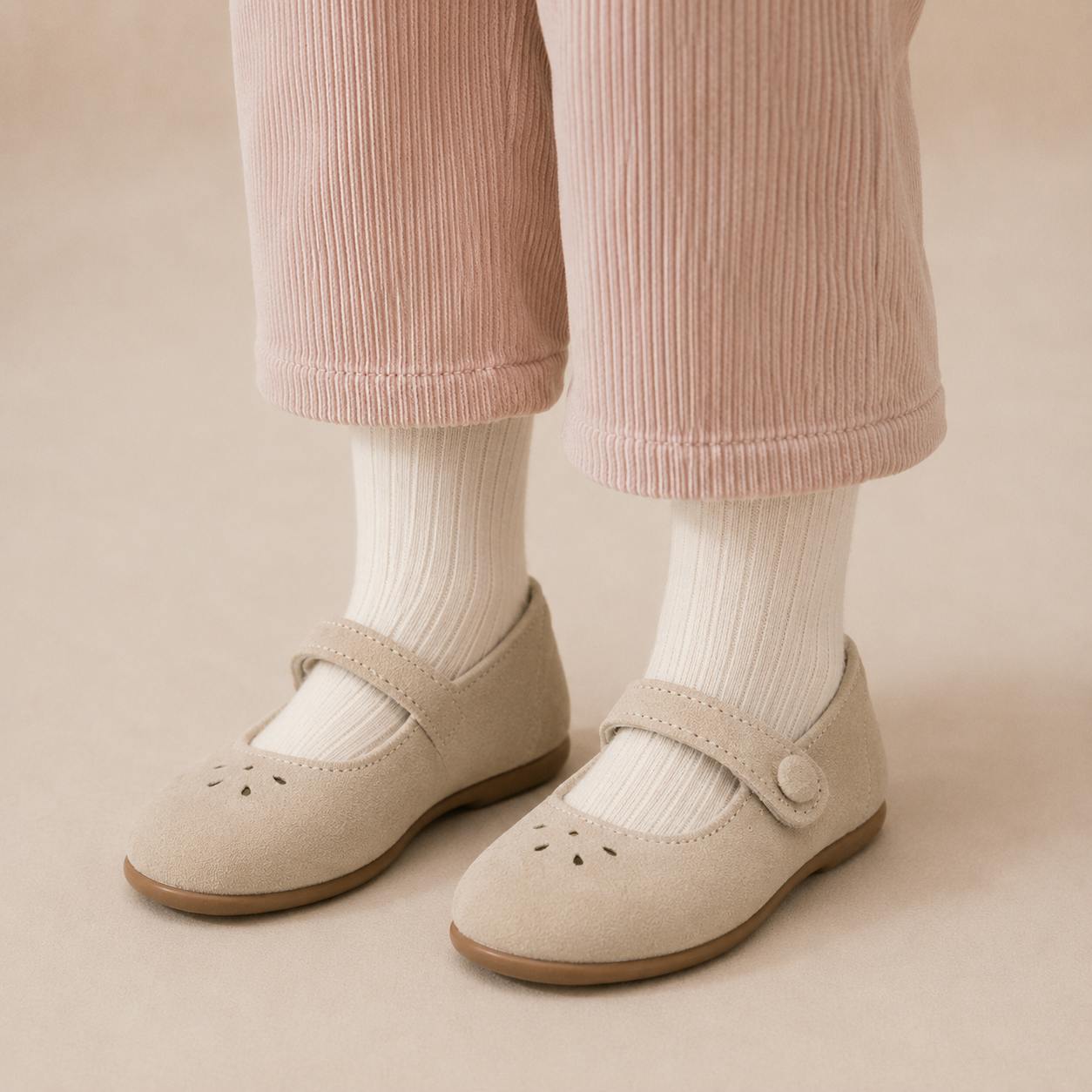 Andi Mary Jane Suede | Beige