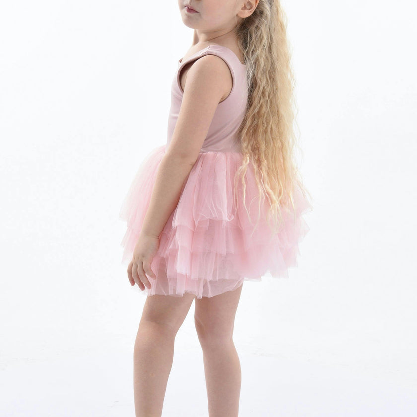 Pink Blush Solid Tutu Dress