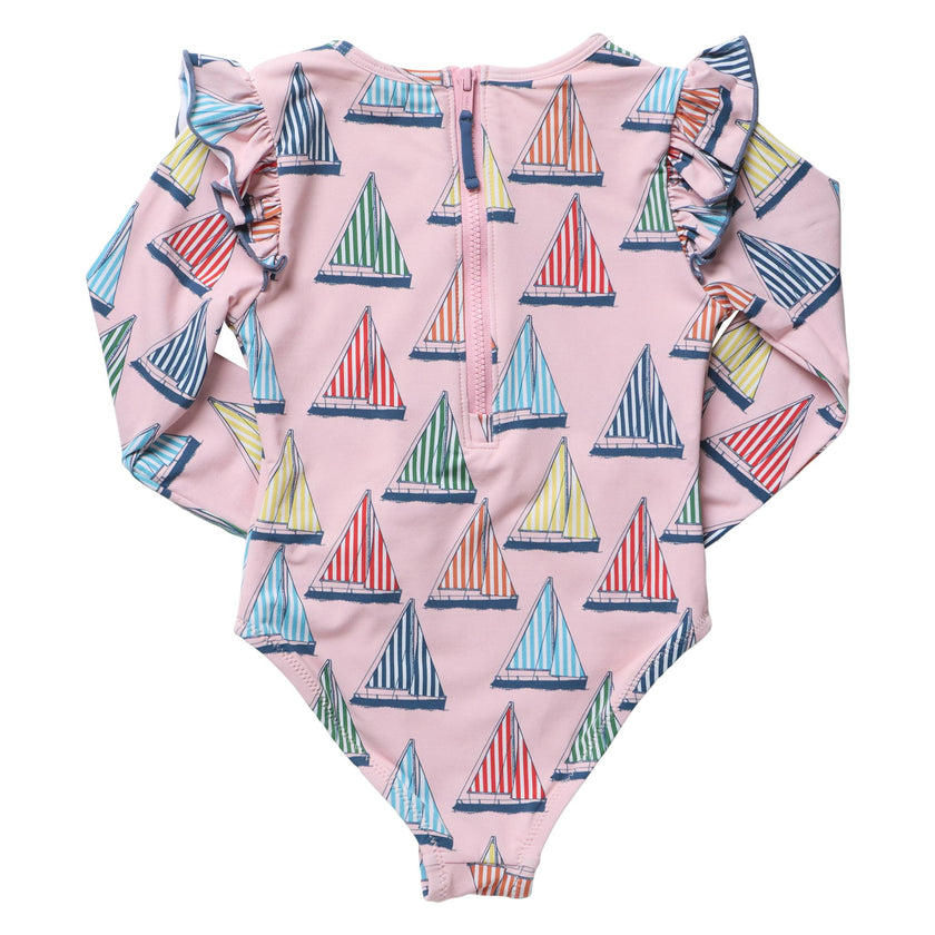 Girls Rachel Suit - Pink Regatta