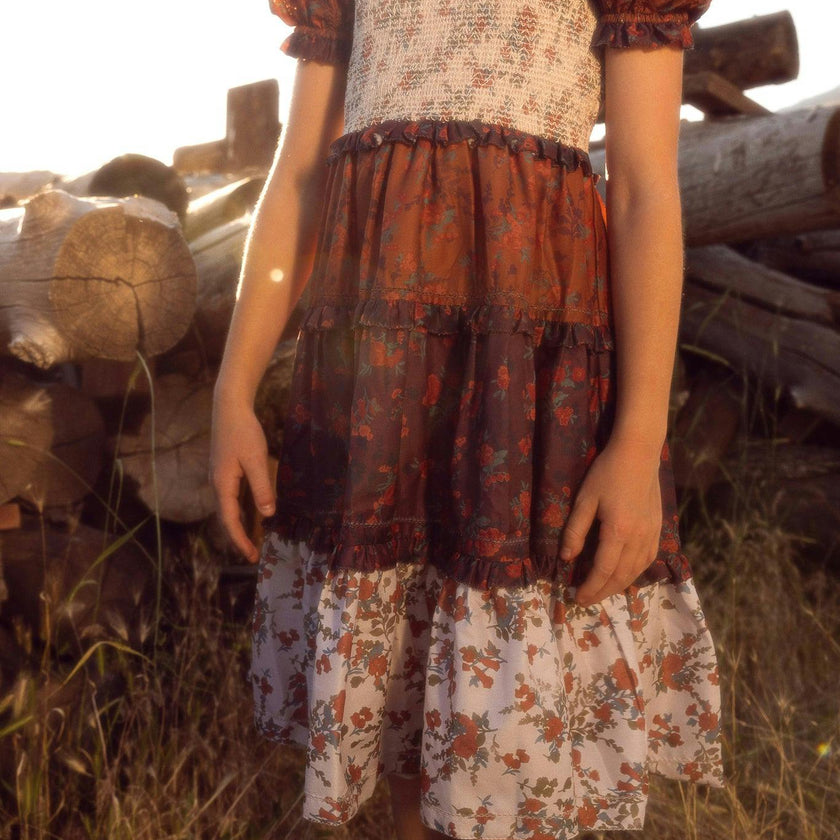 Mini Emily Dress in Fall Floral