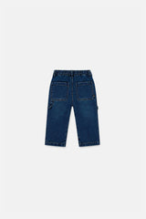 Baby French Terry Denim Pants Navy Blue