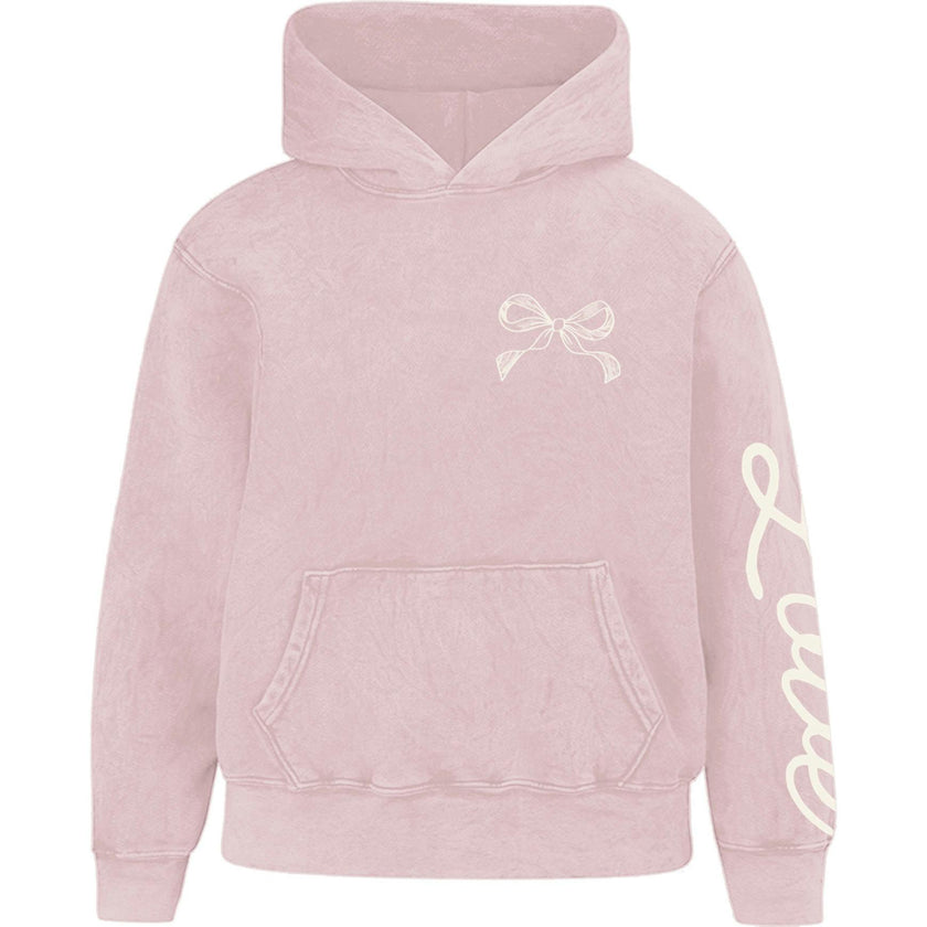 Kids Love People Hoodie-Washed Pink-Girls