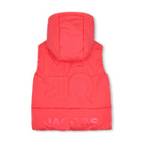 Red Daisy Puffer Vest