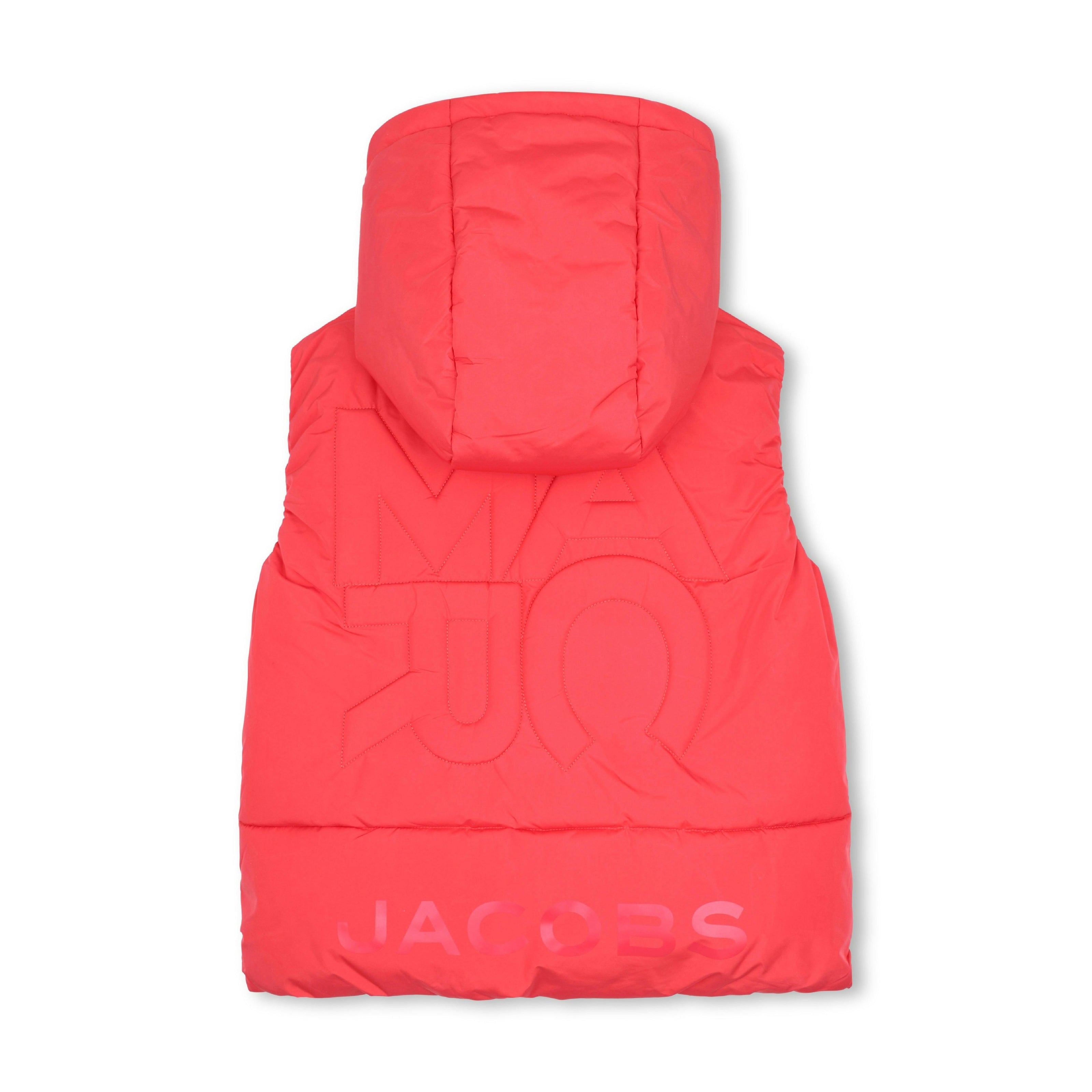 Red Daisy Puffer Vest