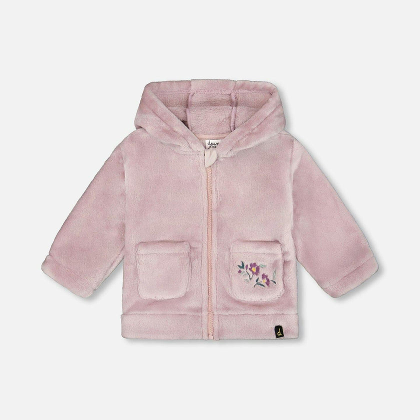 Hooded Zip Plush Jacket