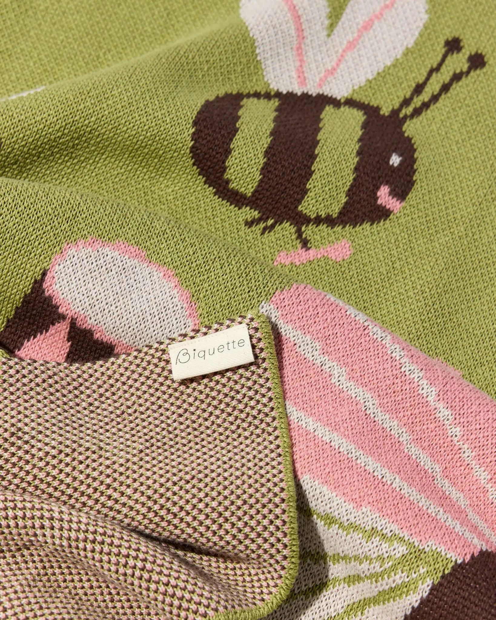 Bug Band Knit Mini Blanket