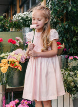 Willow Rose Hand Smocked Dress in Pink