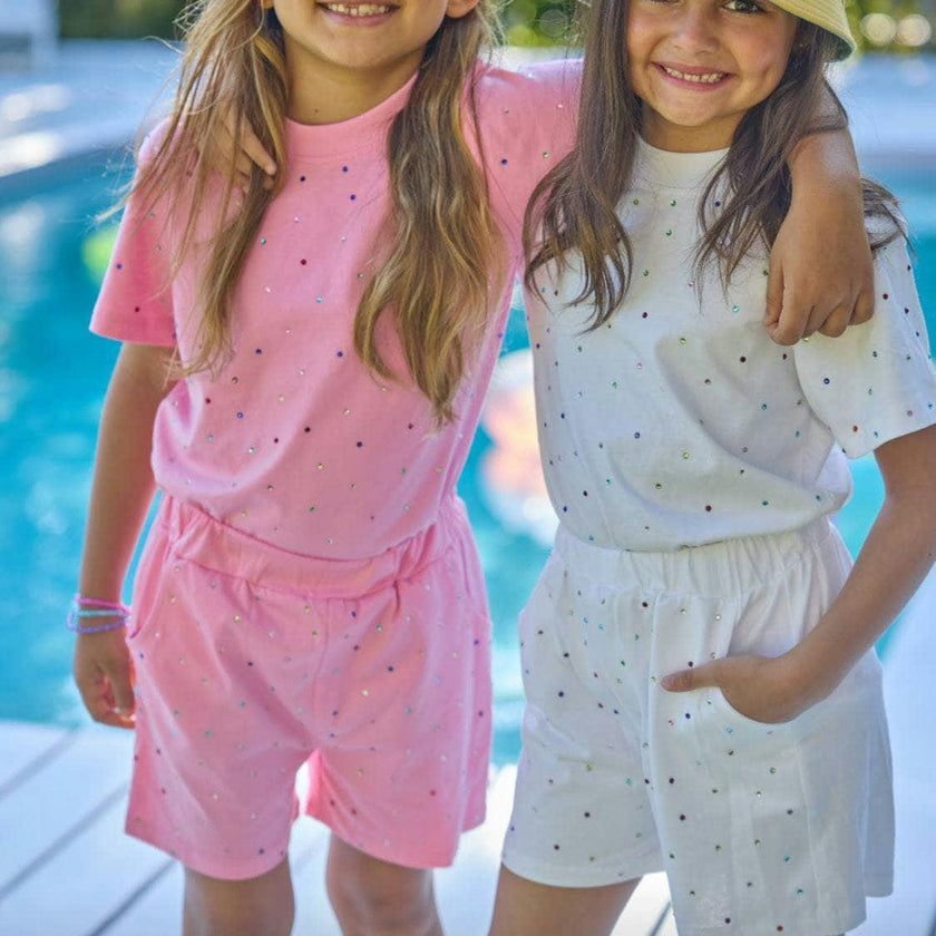 Rainbow Gem Short Set Pink