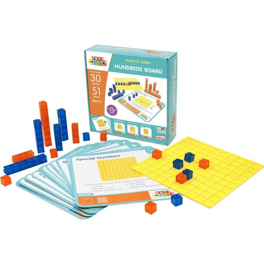 Hundred Mathstick Bundle Math Problem Mathcubes - Hundreds Board Activity Set – Maisonette
