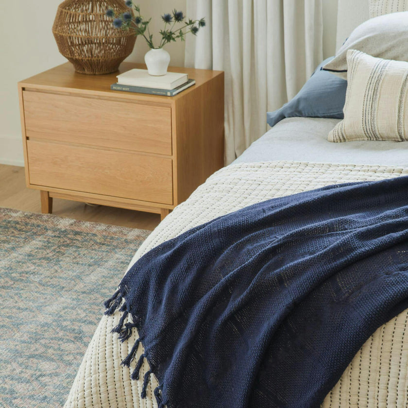 Deep Current Knit Throw