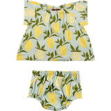 Lemon Organic Cotton Dress & Bloomer Set