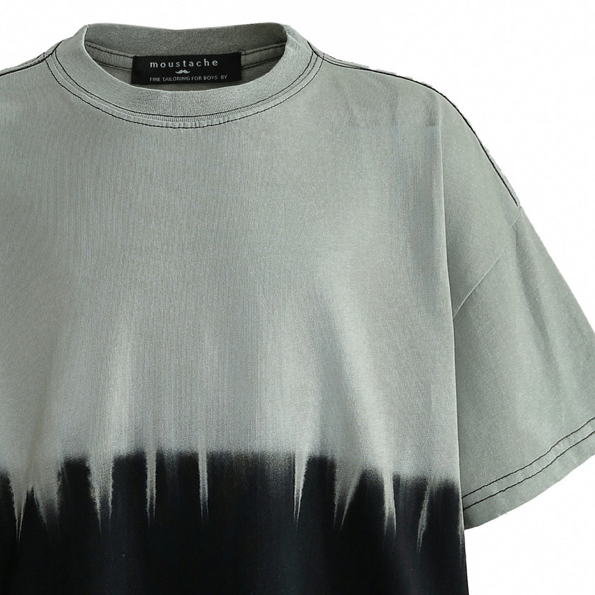 Gray to Black Dip‑Dye T‑Shirt