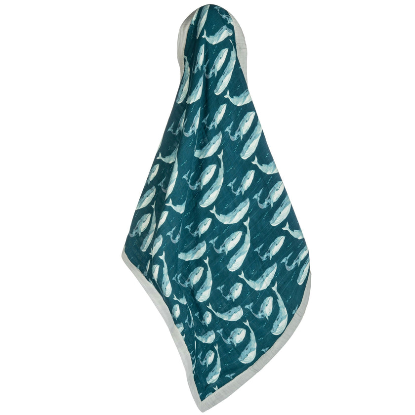 Blue Big Lovey Three-Layer Muslin Blanket