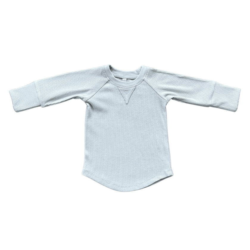 Boys Ribbed Top in Gray Dawn