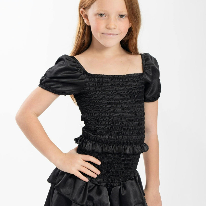 Kids Amber Smocked Ruffle Dress