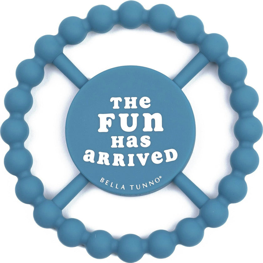 Fun Has Arrived Beaded Round Grip Silicon Teether