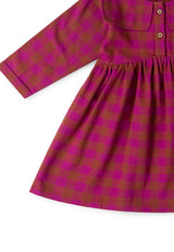 Berry Check Sailor Dress, Multi