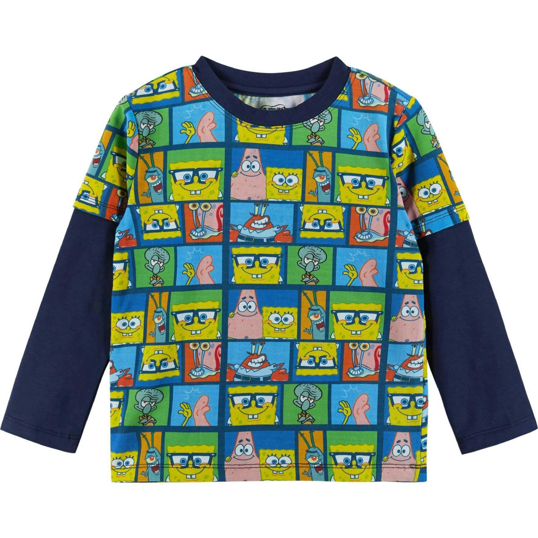 SpongeBob SquarePants™ x Andy & Evan® | Kids (2-7) Long Sleeve Character Collage T-Shirt