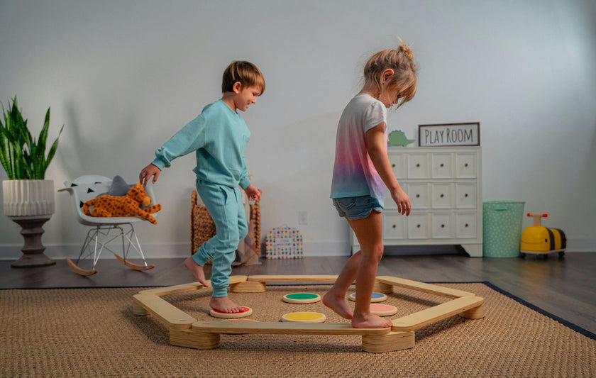 Majesty | Wooden Toddler Balance Beam and Stepping Stones Set with Connectors