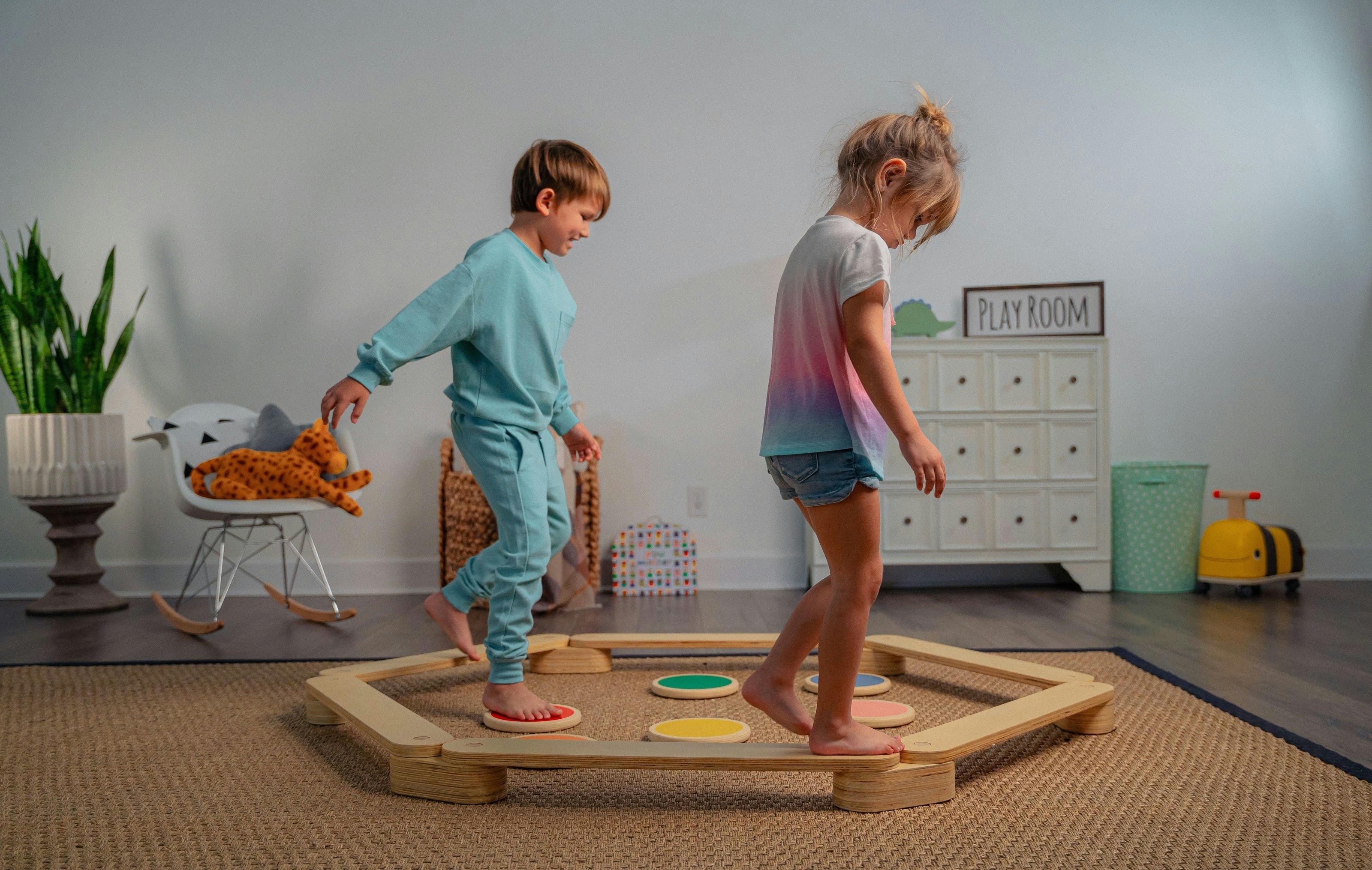 Majesty | Wooden Toddler Balance Beam and Stepping Stones Set with Connectors