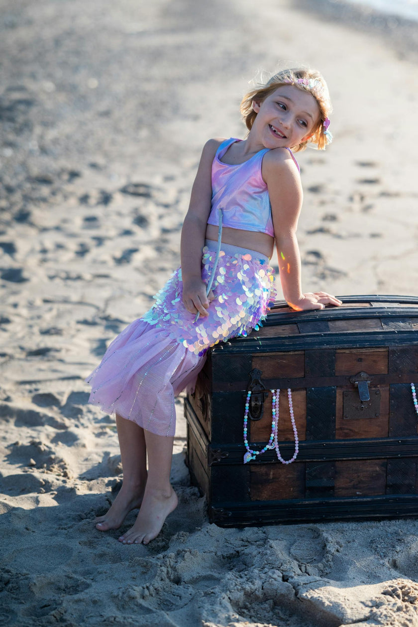 Bling Bling Mermaid Skirt & Hairclip Set