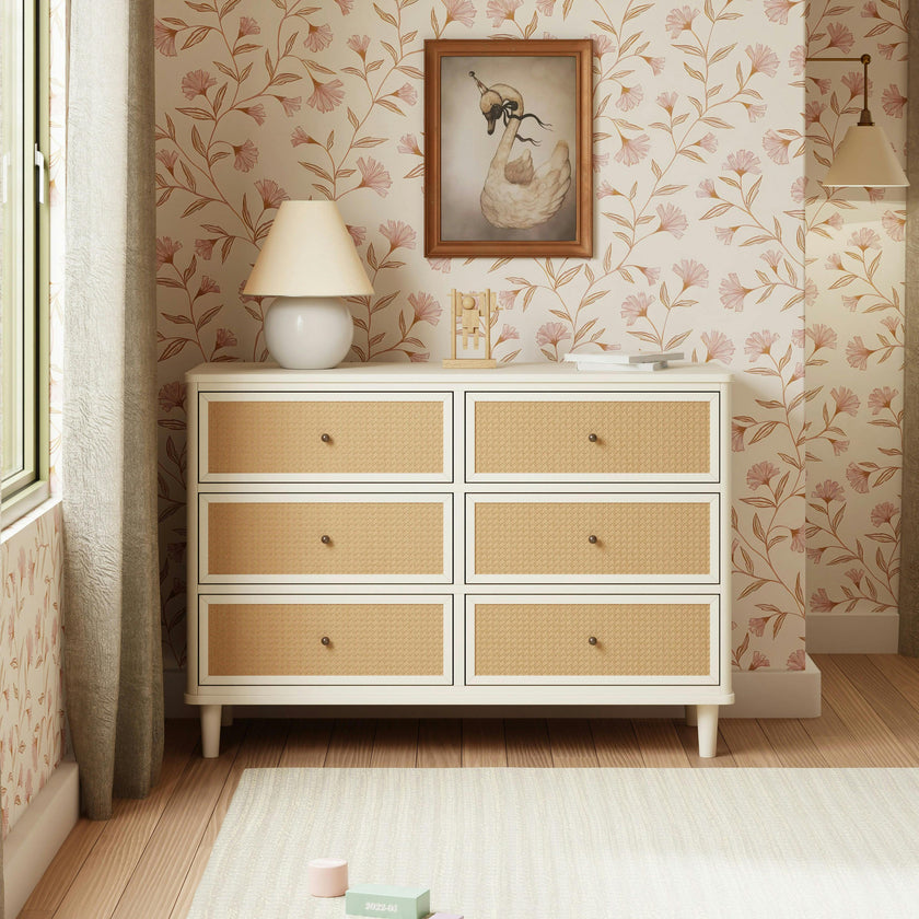 Namesake Marin with Cane 6 Drawer Assembled Dresser (49")