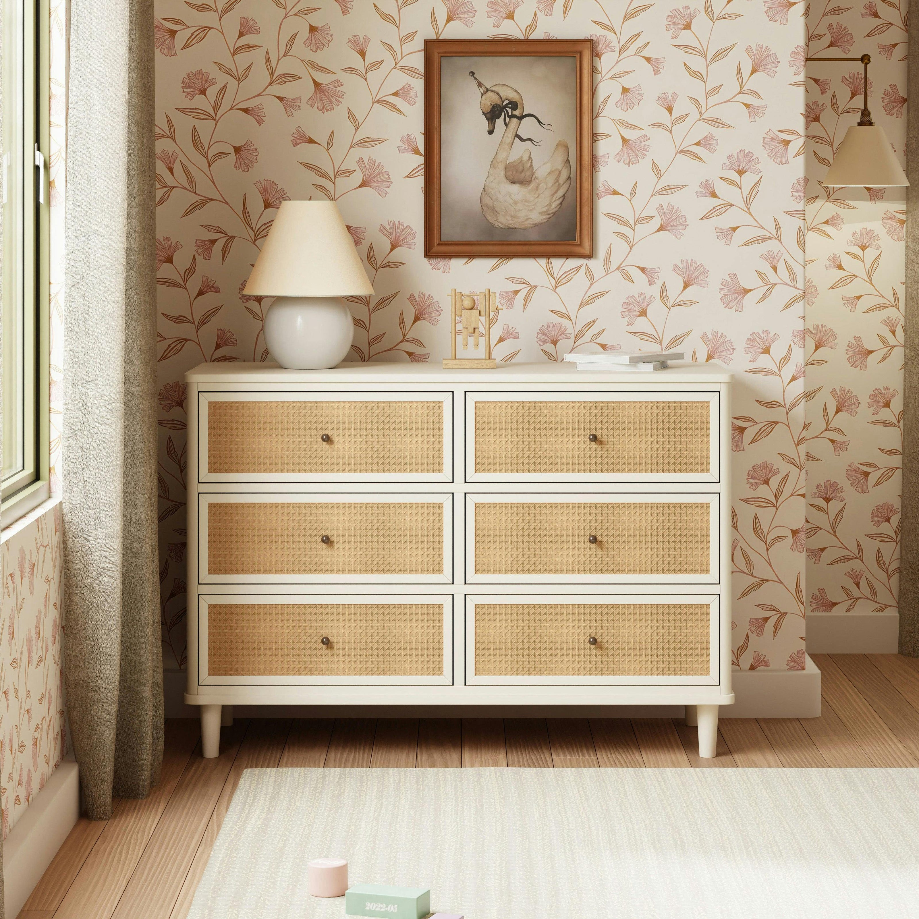 Namesake Marin with Cane 6 Drawer Assembled Dresser (49