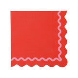Packed Party Rainbow Ric Rac Assorted Lunch Napkins 20ct - Multicolor Ric Rac Detail 3-Ply Napkins in 5 Bold Color Combinations