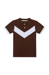 brown retro v blade shirt