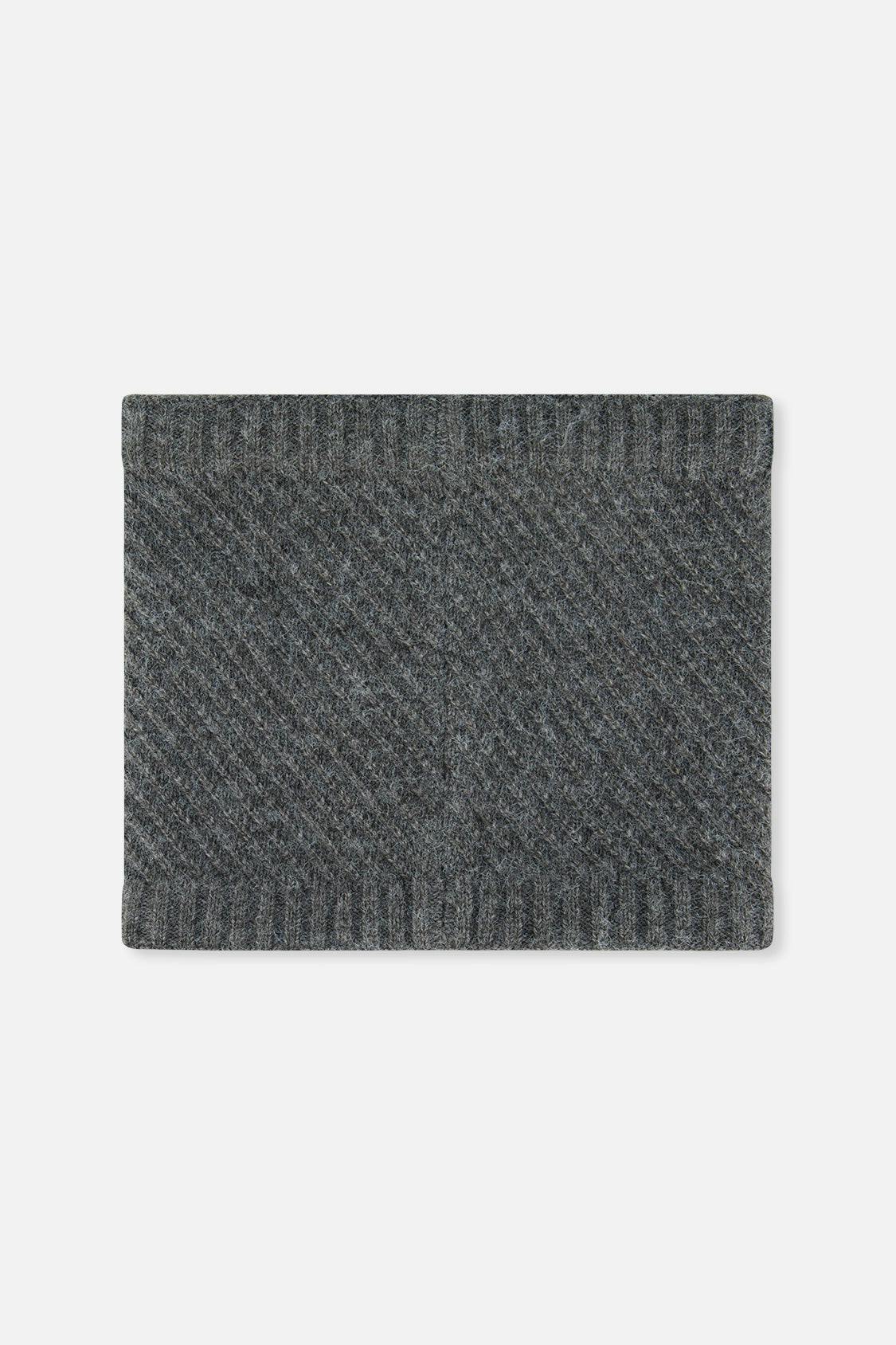 Winter Knit Neckwarmer Cool Dark Grey