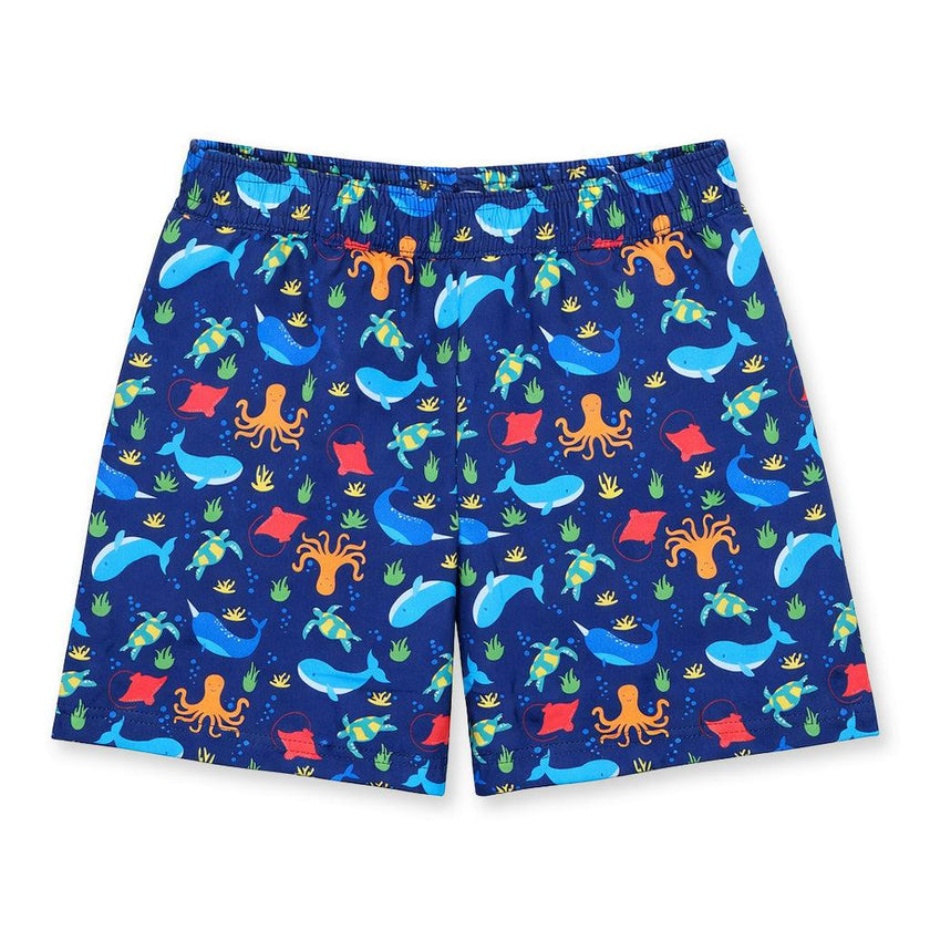 Under The Sea Print Swim Trunk